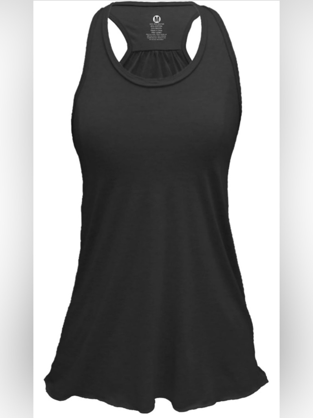 Racerback Workout Tank (Black, XL)